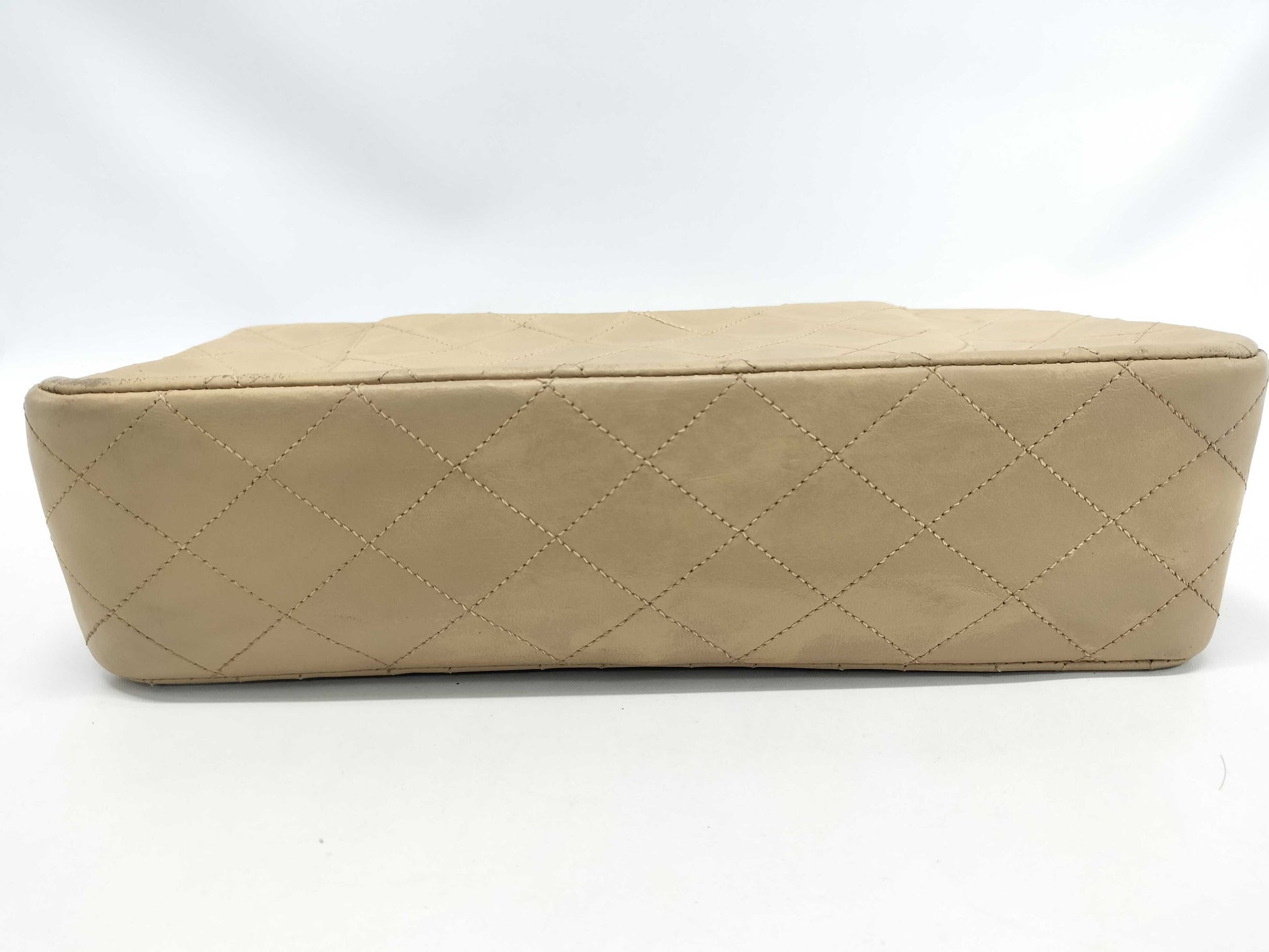 CHANEL CHANEL Matelasse 25 Double Flap Double Chain Beige Shoulder Bag 1235291