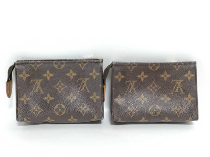 LOUIS VUITTON LOUIS VUITTON Monogram LOUIS VUITTON 3-Piece Set Monogram Poche Toilette 15 Pouch Pouch