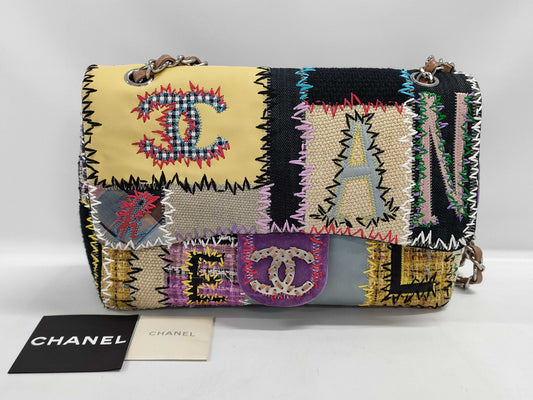 CHANEL Patchwork Denim Shoulder Bag