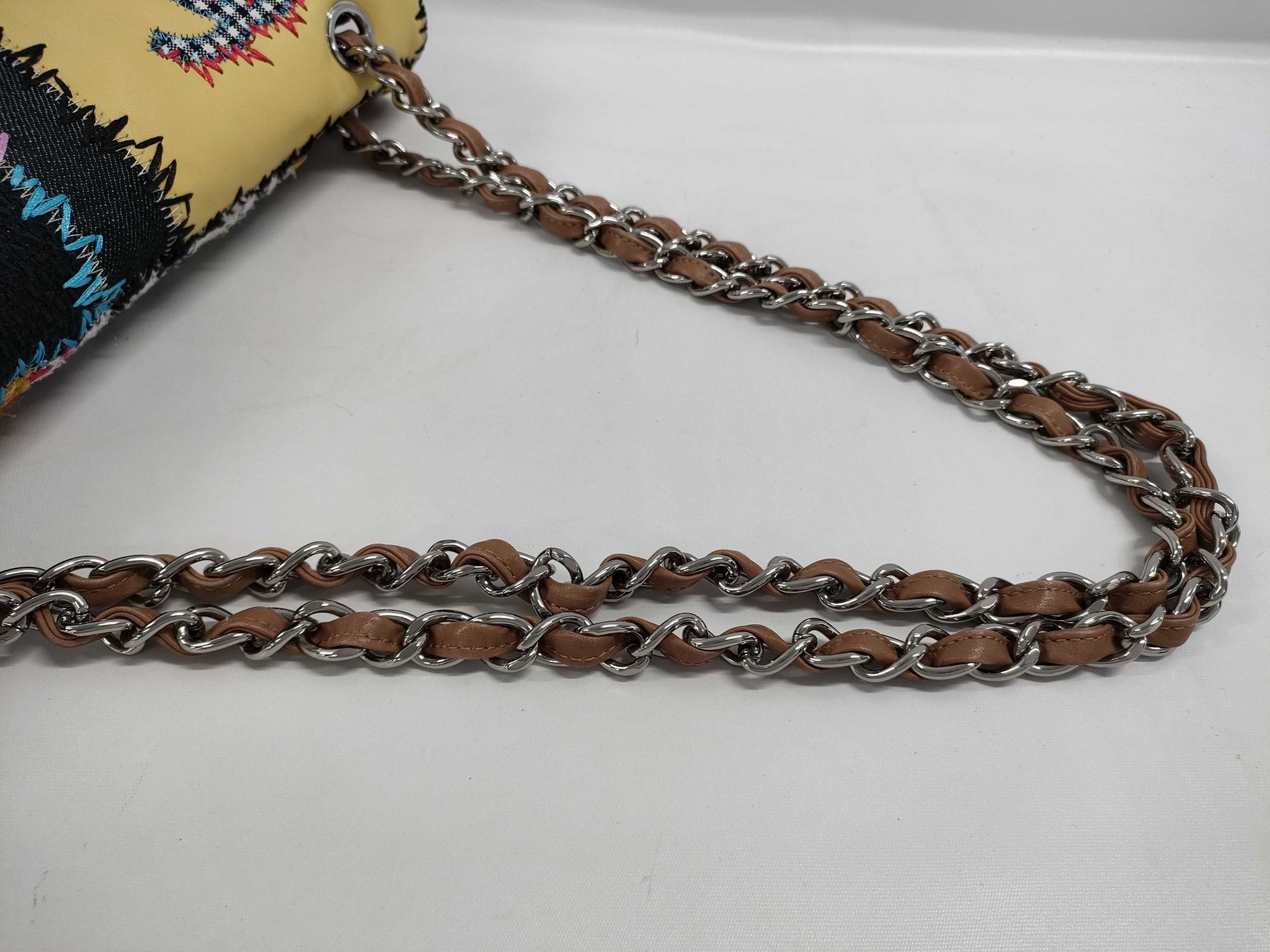 CHANEL Patchwork Denim Shoulder Bag