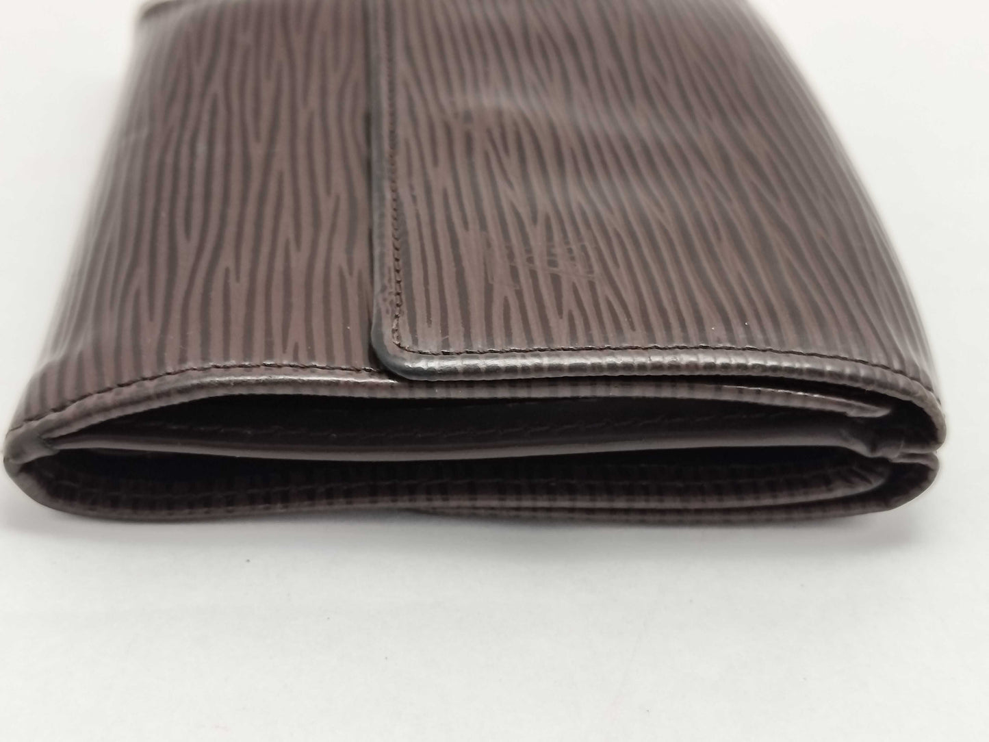 LOUIS VUITTON Epi Leather Tri-fold Wallet, Brown