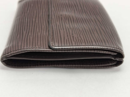 LOUIS VUITTON Epi Leather Tri-fold Wallet, Brown