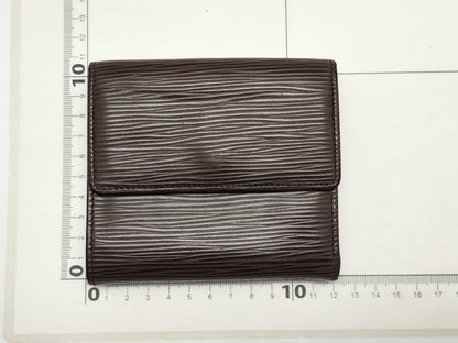 LOUIS VUITTON Epi Leather Tri-fold Wallet, Brown