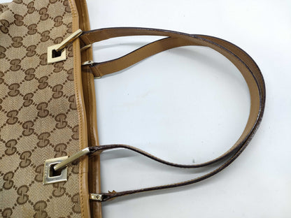 GUCCI GG Canvas Bag Handbag Gucci Tote Bag