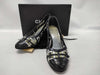CHANEL Silver and Black Pumps, Size 37.5