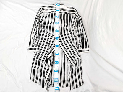 BALENCIAGA Black and White Tops Tops