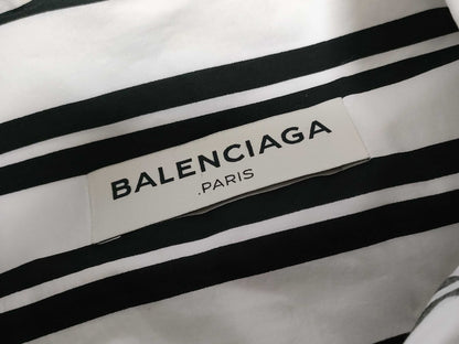 BALENCIAGA Black and White Tops Tops