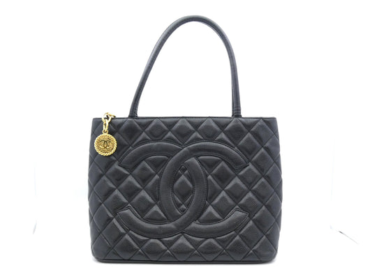 CHANEL Reissue Tote Bag Caviar Skin Coco Mark