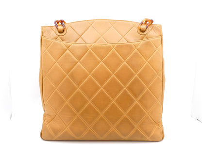 CHANEL Matelasse Coco Mark Tortoiseshell Chain Tote Bag