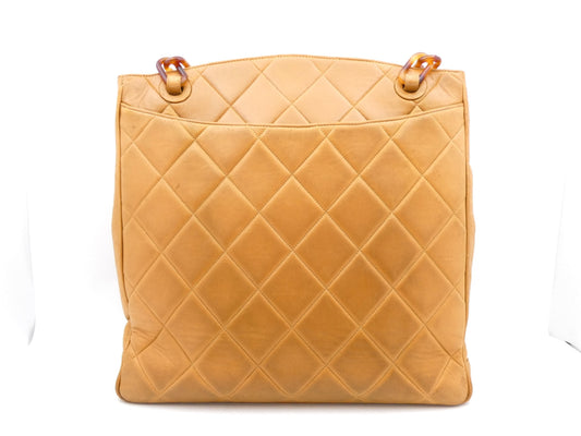 CHANEL Matelasse Coco Mark Tortoiseshell Chain Tote Bag
