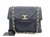 CHANEL Matelasse Coco Mark Turnlock Chain Navy Shoulder Bag