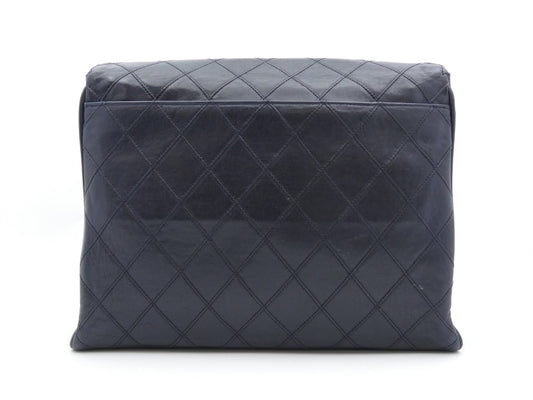 CHANEL Matelasse Coco Mark Turnlock Chain Navy Shoulder Bag