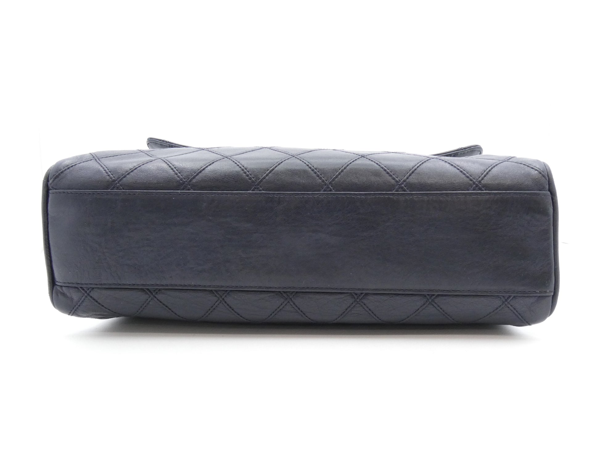 CHANEL Matelasse Coco Mark Turnlock Chain Navy Shoulder Bag