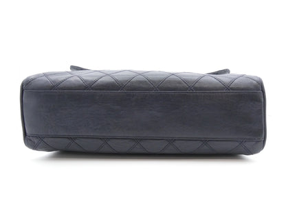 CHANEL Matelasse Coco Mark Turnlock Chain Navy Shoulder Bag