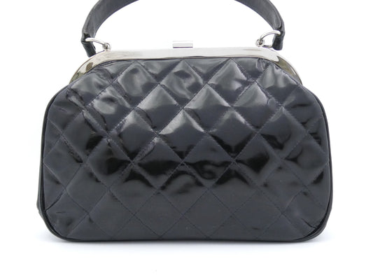 CHANEL Matelasse Coco Mark Enamel Clasp Handbag