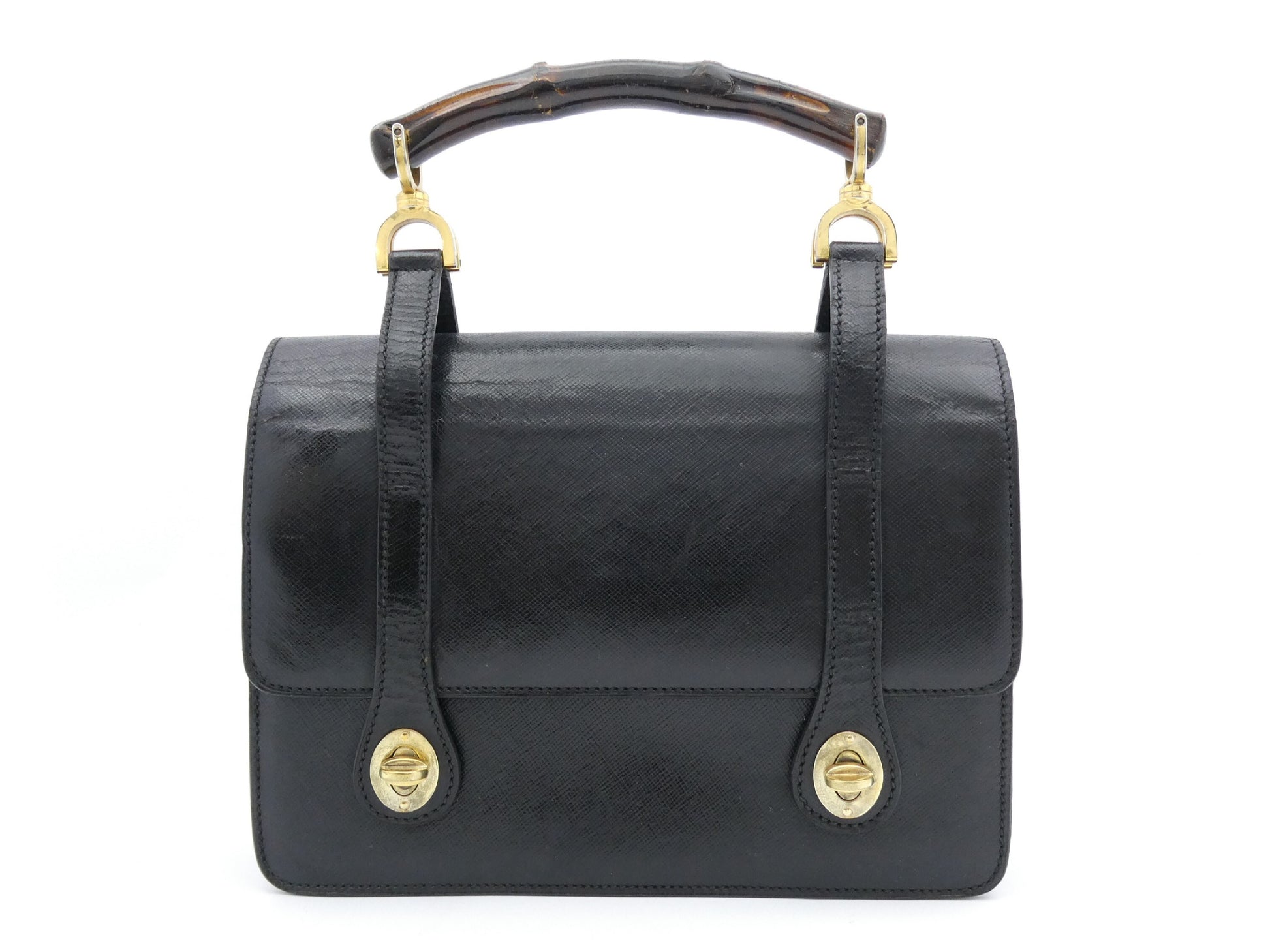 GUCCI Bamboo Leather Handbag