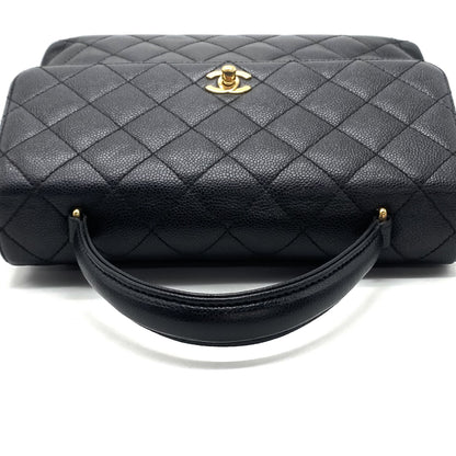 CHANEL CHANEL Matelasse Turnlock Coco Mark Caviar Skin Handbag