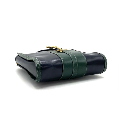 HERMES HERMES Vintage Horsebit Box Calfskin Shoulder Bag with 〇D Stamp