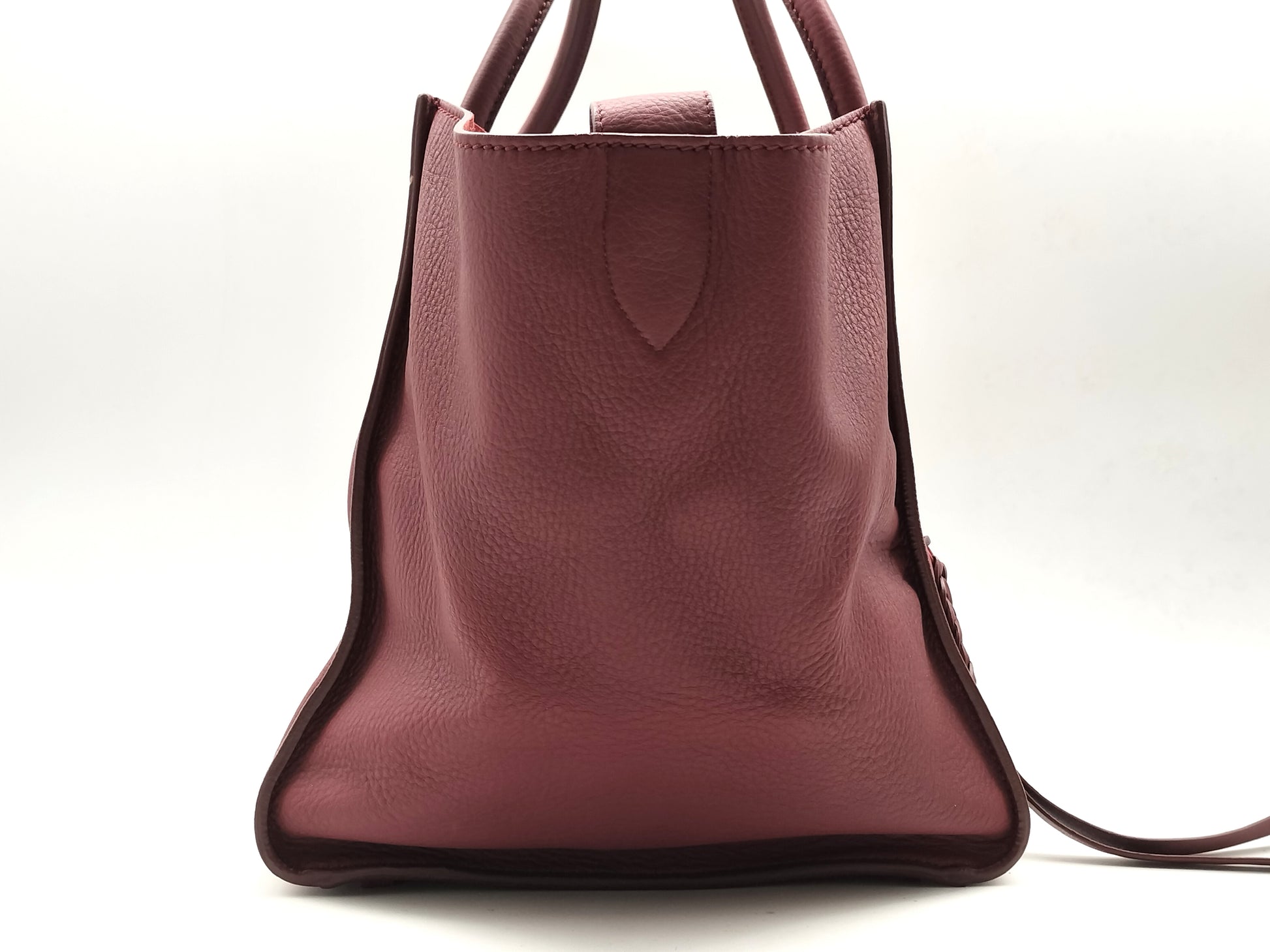 CELINE Luggage Phantom Leather Bordeaux Handbag