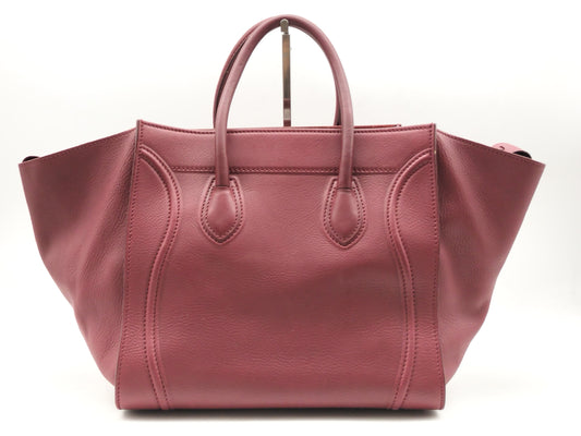 CELINE Luggage Phantom Leather Bordeaux Handbag