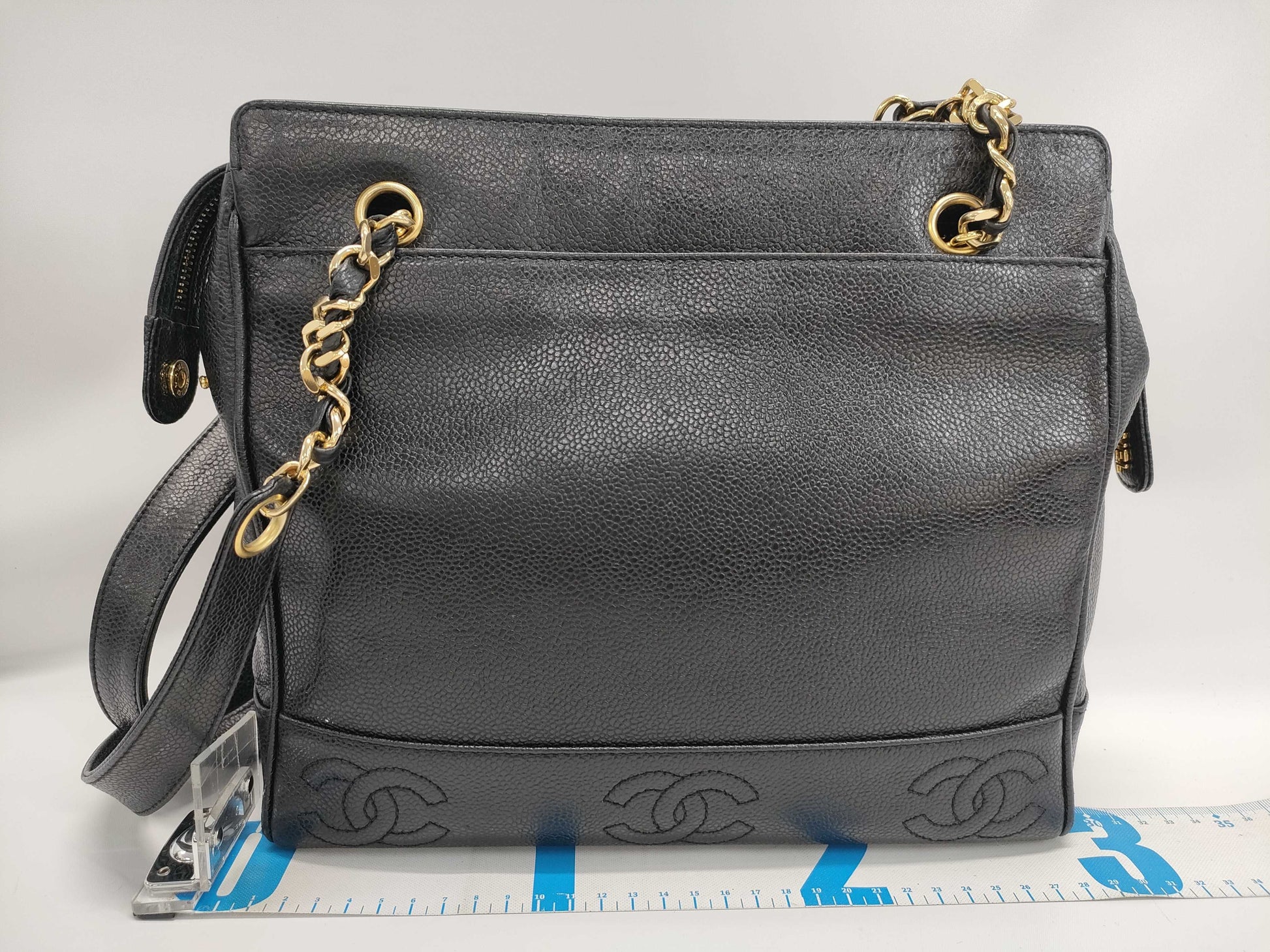 CHANEL CHANEL Chain Bag Caviar Skin Black 4~ Shoulder Bag