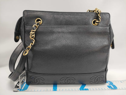 CHANEL CHANEL Chain Bag Caviar Skin Black 4~ Shoulder Bag
