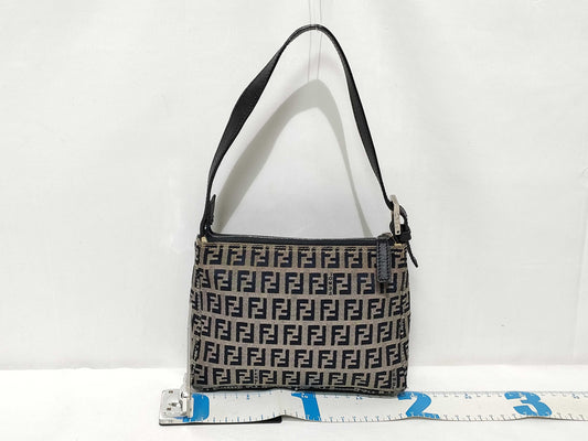 FENDI Zucchino Handbag Canvas and Leather 001.26810.098 Handbag