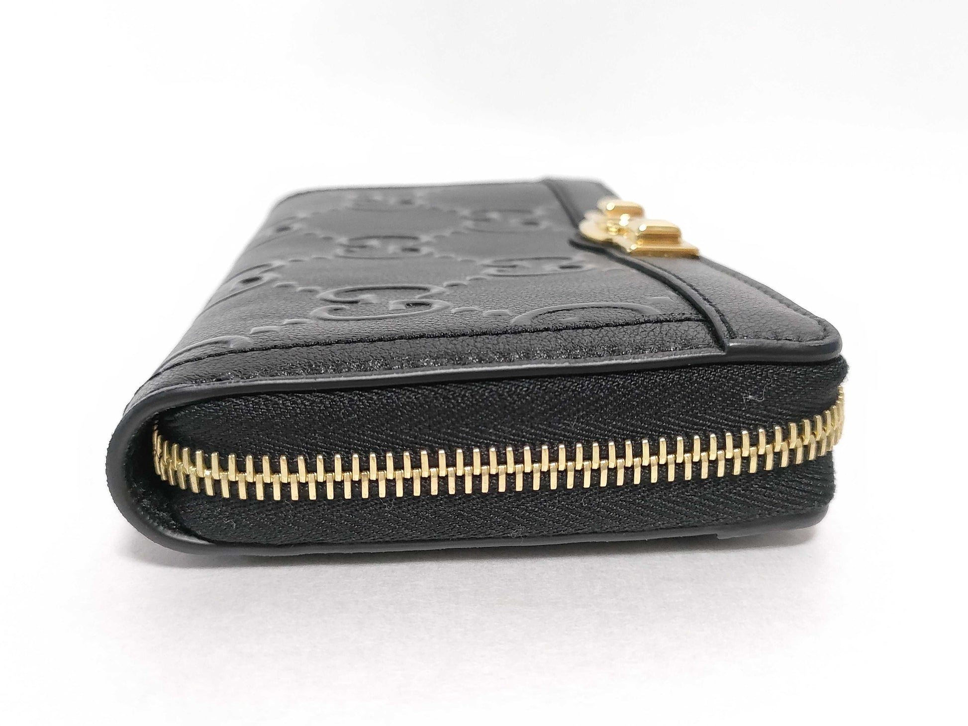 GUCCI GUCCI Marmont Round Zip Wallet Black 676152 Wallet