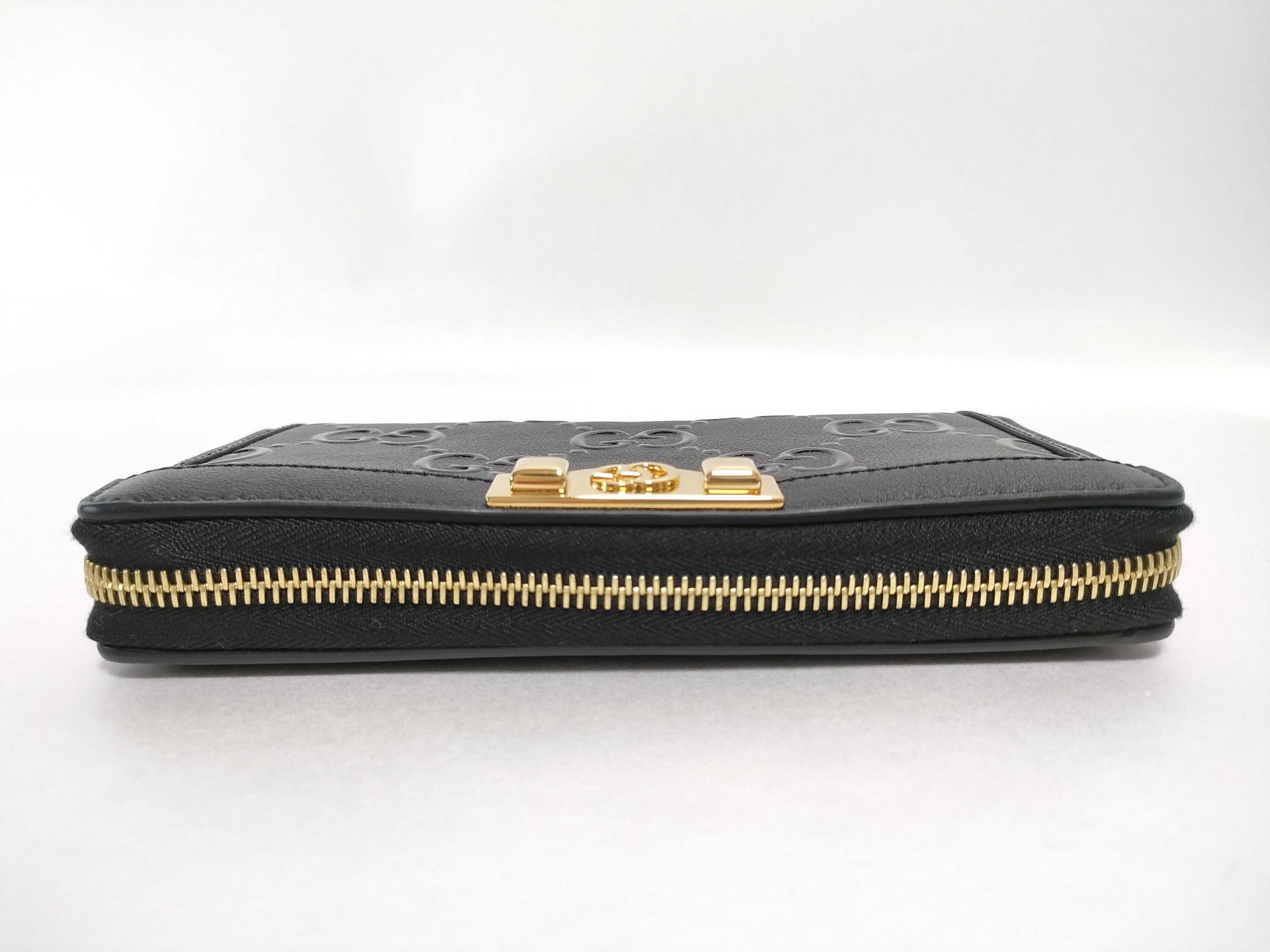 GUCCI GUCCI Marmont Round Zip Wallet Black 676152 Wallet