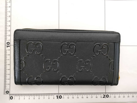 GUCCI GUCCI Marmont Round Zip Wallet Black 676152 Wallet