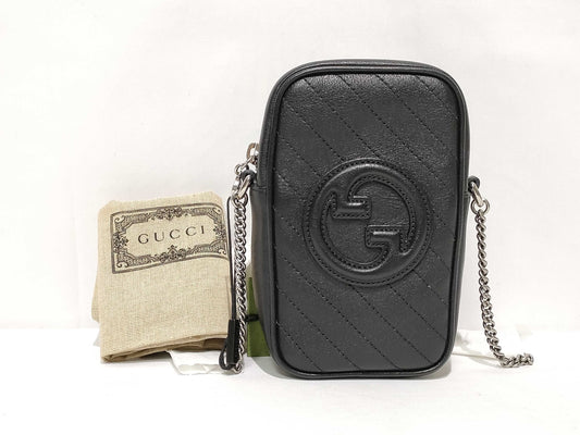 GUCCI GUCCI Interlocking Shoulder Bag 760315 Black Shoulder Bag
