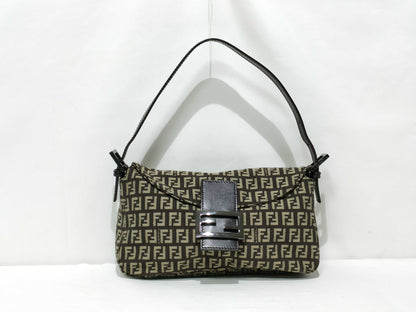 FENDI Zucchino One-Shoulder Bag Beige Shoulder Bag