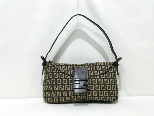 FENDI Zucchino One-Shoulder Bag Beige Shoulder Bag