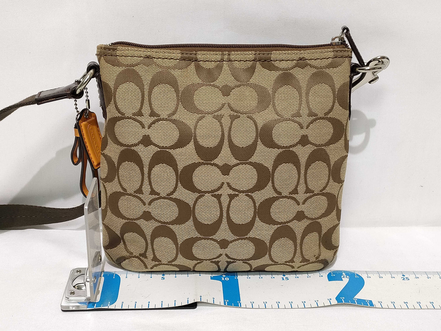 COACH Signature Shoulder Bag, Beige