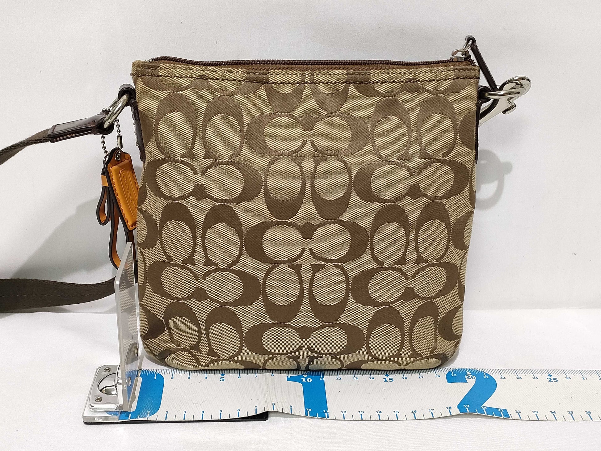 COACH Signature Shoulder Bag, Beige