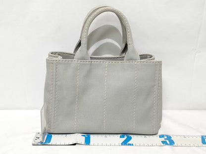PRADA PRADA 2-way Canapa 1BG439 Gray Handbag