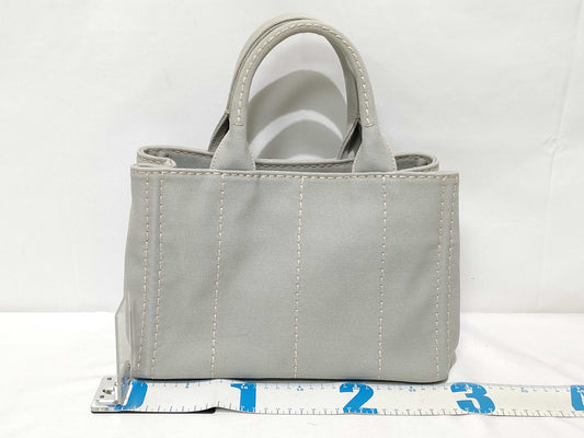 PRADA PRADA 2-way Canapa 1BG439 Gray Handbag
