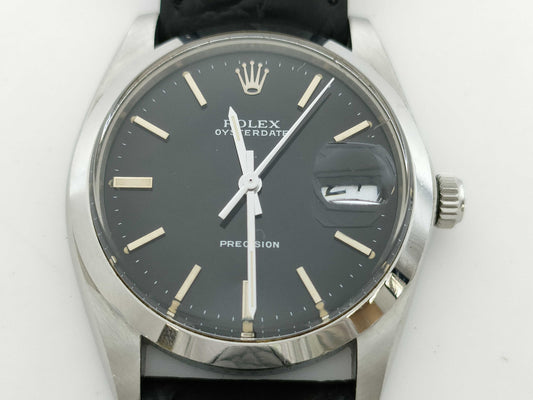 ROLEX 6694 8622304 Manual Winding Black Dial Boys' Watch