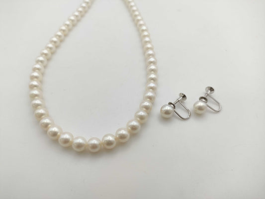 TASAKI Pearl Diameter Approx. 7.0mm*2 / Pearl Diameter Approx. 6.5mm-6.9mm K14WG/SV 30.6g Other Accessories 