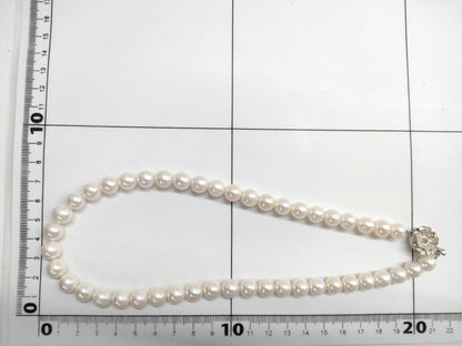 Pearl diameter: approximately 8.7mm-9.3mm, Sterling Silver, 51.1g, Necklace 