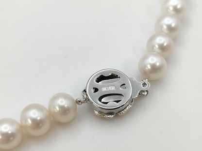 Pearl diameter: approximately 8.7mm-9.3mm, Sterling Silver, 51.1g, Necklace 