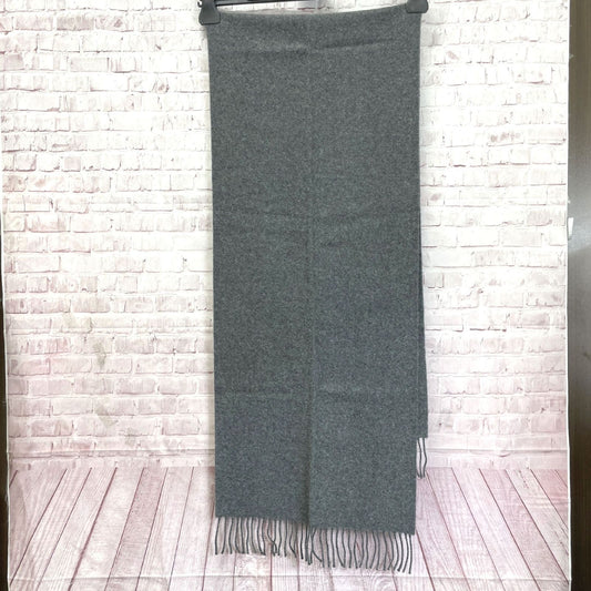 Johnstons of Elgin 100% Cashmere Scarf, Gray, Made in Scotland