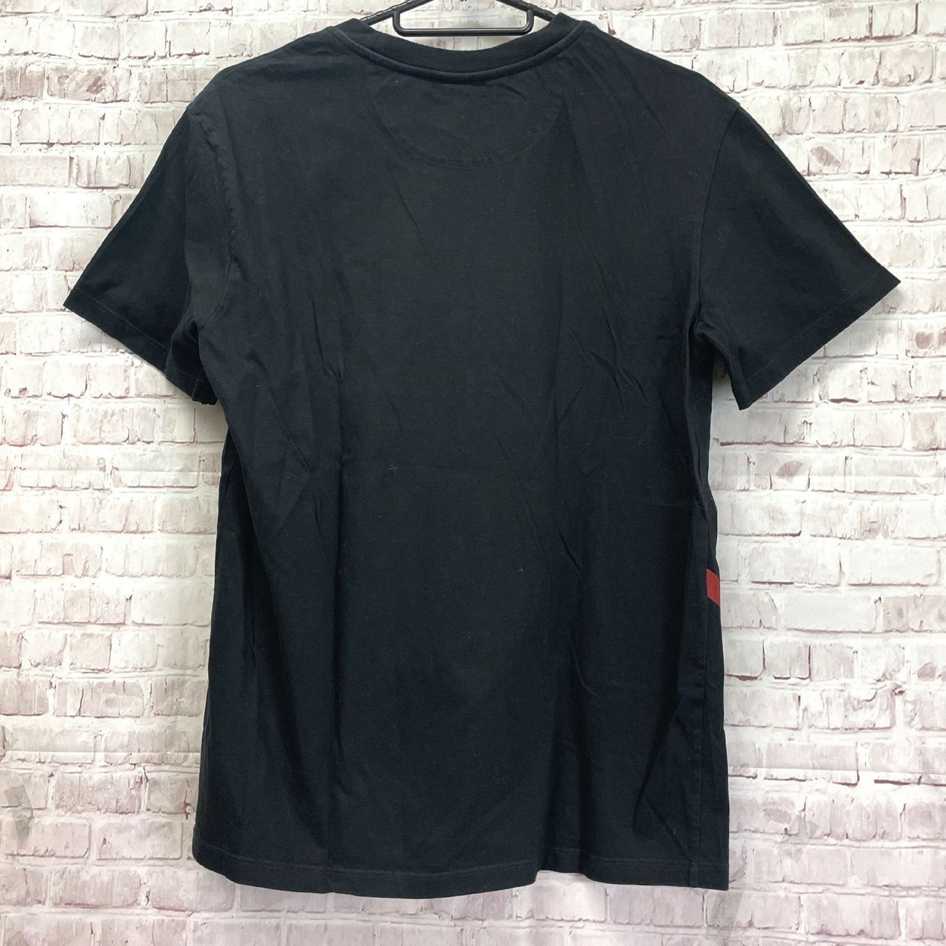 VALENTINO SB3MG01Z4Q6 Men's Cut and Sew Big Logo T-Shirt, Black, Size XS