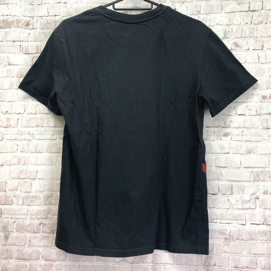VALENTINO SB3MG01Z4Q6 Men's Cut and Sew Big Logo T-Shirt, Black, Size XS