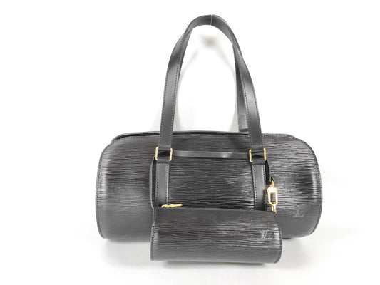 LOUIS VUITTON Epi Soufflot Handbag/Shoulder Bag with Pouch M52222