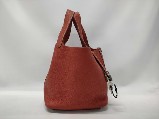 CHANEL Hermès Picotin Lock PM Handbag Red