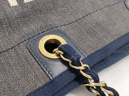 CHANEL Deauville Denim Shoulder Bag Tote Bag