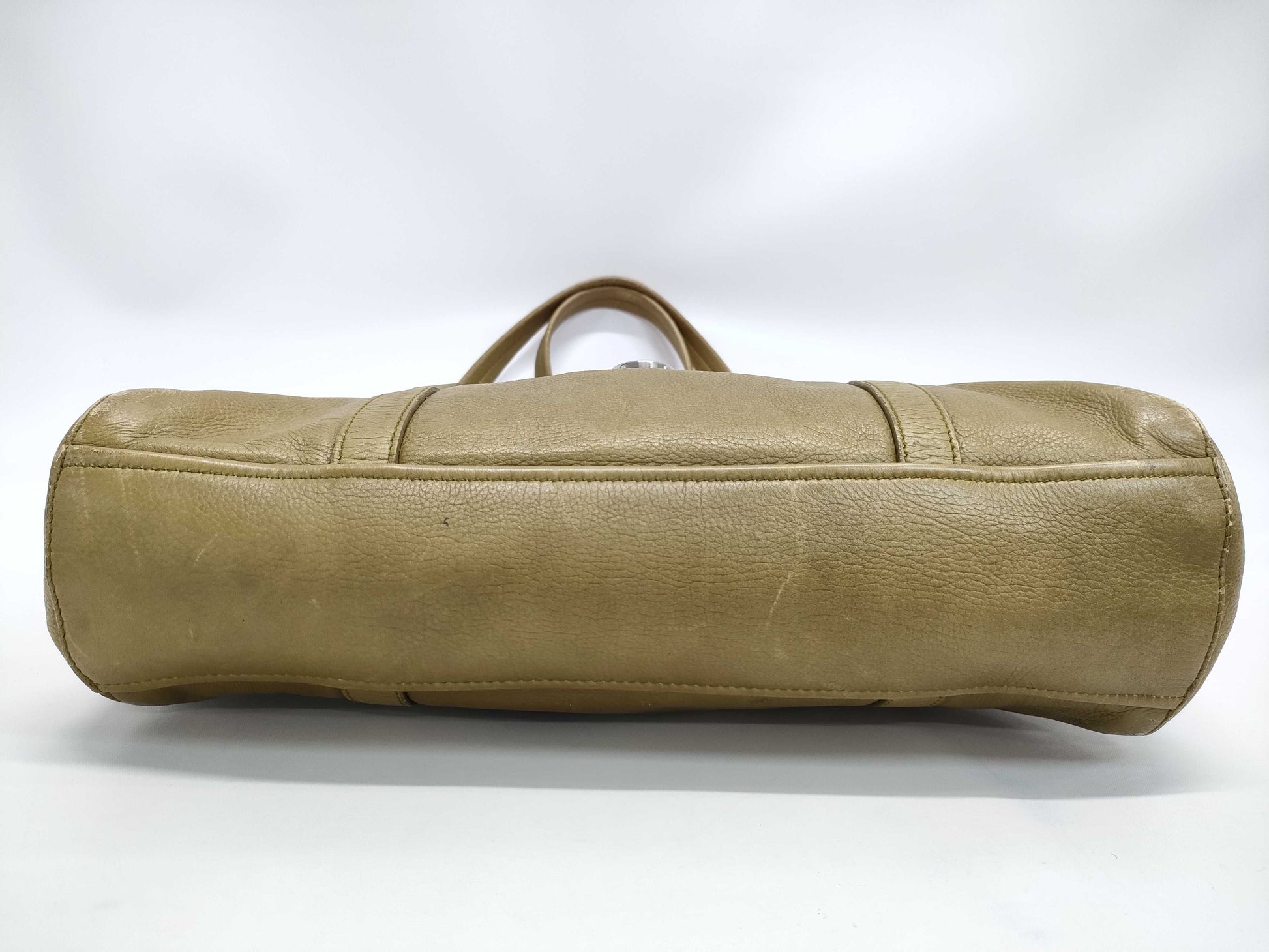 PRADA Prada Triangle Logo Handbag Green Handbag