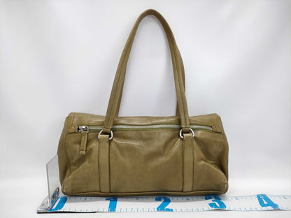 PRADA Prada Triangle Logo Handbag Green Handbag