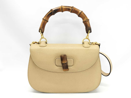 GUCCI Bamboo Turnlock 2-Way Handbag